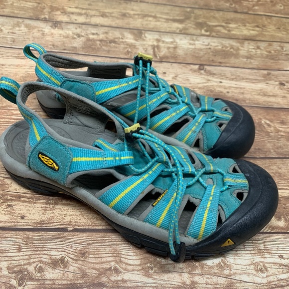 Keen Shoes Keen Whisper Womens 95 Blue Water Hiking Trail Sport